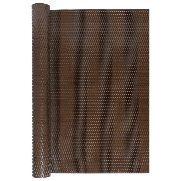 vidaXL Balcony Screen Brown and Black 1000x80 cm Poly Rattan