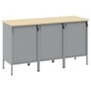 vidaXL Work Cabinet with Drawer 3 pcs Black and Grey 75 x 45 x 85 cm