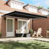 vidaXL Retractable Awning Black 400 x 350 cm Polyester and Steel