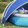 vidaXL Pool Dome Folding Manual Green 500 x 500 x 236 cm