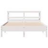 vidaXL Bed Frame without Mattress White 150x200 cm King Size Solid Wood Pine