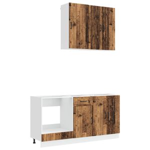 vidaXL Kitchen Unit LUCCA 5 pcs Old Wood Engineered Wood