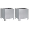 vidaXL Garden Planters 2 pcs 30x30x30 cm Galvanised Steel