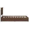 vidaXL Storage Bed with Drawer Brown Oak 90 x 200 cm Engineered Wood