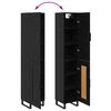 vidaXL Highboard Black Oak 34.5 x 34 x 180 cm Engineered Wood
