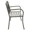 vidaXL Garden Bench Grey 120 cm Steel