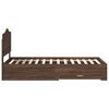 vidaXL Bed Frame with Headboard Brown Oak 100 x 200 cm Engineered Wood