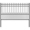 vidaXL Spike Ring Fence HORST Black