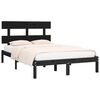 vidaXL Bed Frame without Mattress Black 200x200 cm Solid Wood