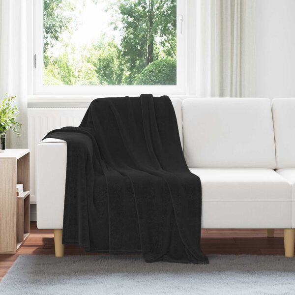 vidaXL Throw Blankets 6 pcs Black 130 x 150 cm Fleece