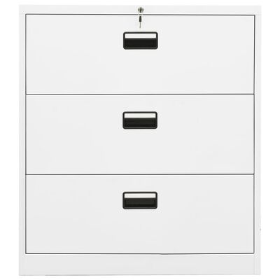 vidaXL Filing Cabinet White 90x46x103 cm Steel