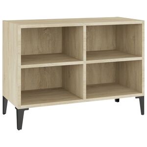 vidaXL TV Cabinet with Metal Legs Sonoma Oak 69,5x30x50 cm