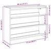 vidaXL Shoe Rack Grey Sonoma 80x25x62 cm Engineered Wood