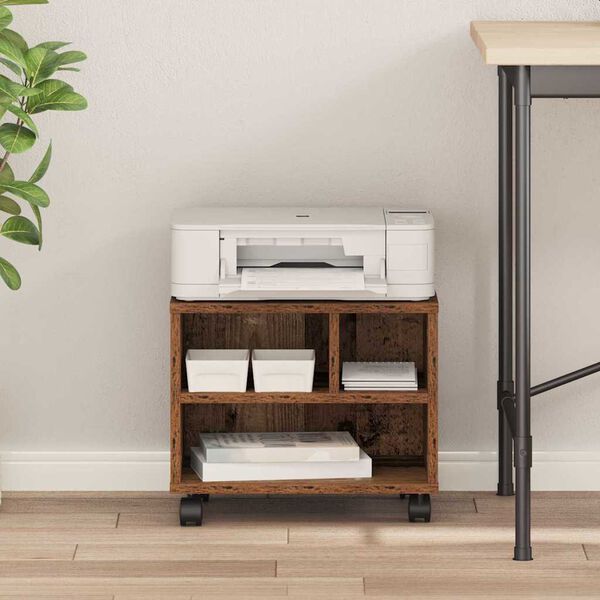 vidaXL Printer Stand Old Wood 41 x 32 x 33.5 cm Engineered wood