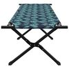 vidaXL Folding Camping Bed Folding Manual Leaf pattern Oxford fabric