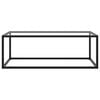 vidaXL Coffee Table Black with Tempered Glass 100x50x35 cm