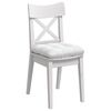 vidaXL Seat Cushions 4 pcs White 45 x 45 x 12 cm Fabric