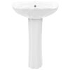 vidaXL Freestanding Basin with Pedestal Ceramic White 580x510x200mm