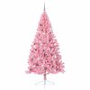 vidaXL Artificial Pre-lit Christmas Tree with 300 LEDs Pink 240 cm PVC