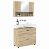 vidaXL Bathroom Furniture Set with Drawer with Shelf 2 pcs Sonoma Oak
