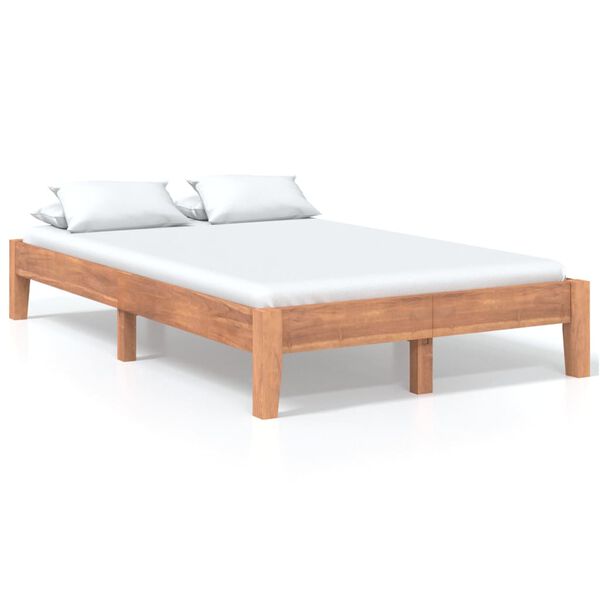 vidaXL Bed Frame without Mattress Solid Teak Wood 120x200 cm