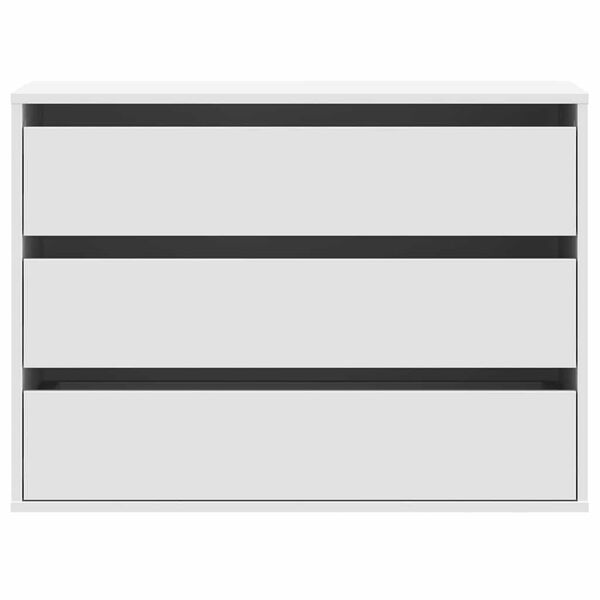 vidaXL Corner Chest of Drawers White 80x41x58 cm Engineered Wood