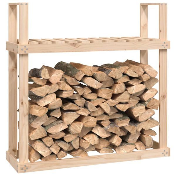 vidaXL Firewood Rack 110x35x108.5 cm Solid Wood Pine