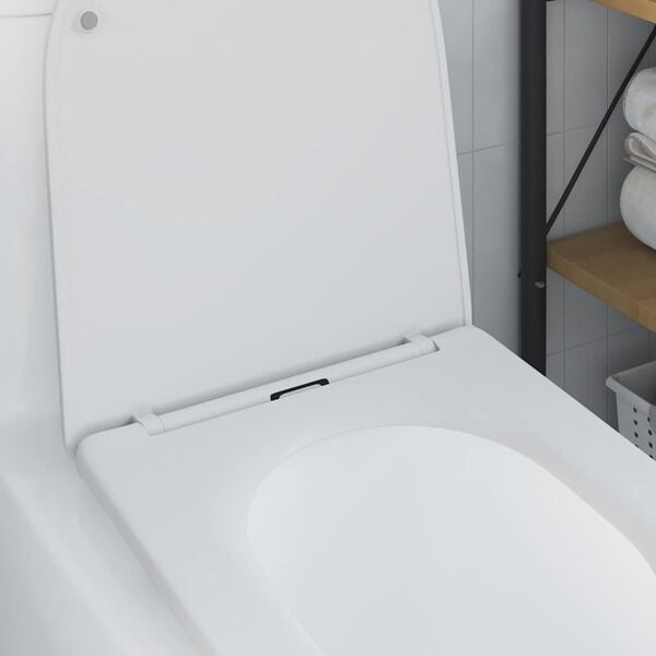 vidaXL Toilet Seat White 47 x 36 x 3.4 cm Duroplast