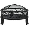 vidaXL Fire Pit with Poker 50 cm XXL Steel