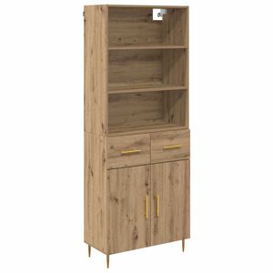 vidaXL Highboard Artisan Oak 69.5 x 34 x 180 cm Engineered Wood