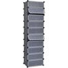 vidaXL Interlocking Shoe Organiser with 10 Compartments Black