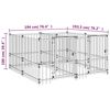 vidaXL Outdoor Dog Kennel Steel 3.75 m&sup2;