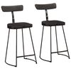 vidaXL Bar Stools 2 pcs Black 49x43x88 cm Solid Wood Mango