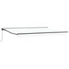 vidaXL Manual Retractable Awning White 5 x 3.5 m
