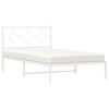 vidaXL Metal Bed Frame without Mattress with Footboard White 107x203cm