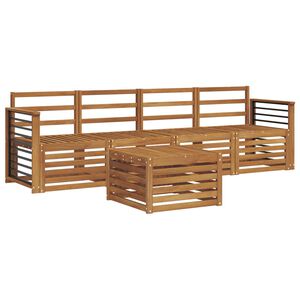 vidaXL Sofa Sets Natural Solid Acacia Wood