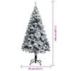 vidaXL Artificial Christmas Tree with 150 LEDs with Stand White 150 cm