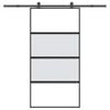 vidaXL Sliding Door with Hardware Set 102.5x205 cm Tempered Glass&Aluminium