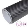 vidaXL Car Films 2 pcs 4D Black 100x150 cm