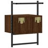 vidaXL Bedside Cabinet Wall-mounted Brown Oak 35x30x51 cm Engineered Wood