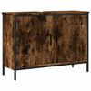 vidaXL Bathroom Sink Cabinet Smoked Oak 80x30x60 cm Engineered Wood