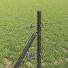 vidaXL Fence Post Grey 25 x 0.8 m (25 mm mesh) Steel and PVC