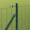 vidaXL Fence with Post Green 1.5 x 10 m Steel and PVC