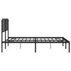 vidaXL Metal Bed Frame without Mattress with Headboard Black 183x213cm