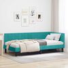 vidaXL Corner Bed Frame with Headboard Turquoise 90 cm x 200 cm Velvet