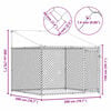 vidaXL Dog Cage with Roof and Door Grey 2x2x2 m Galvanised Steel