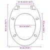 vidaXL Soft-Close Toilet Seat Light Grey Oval