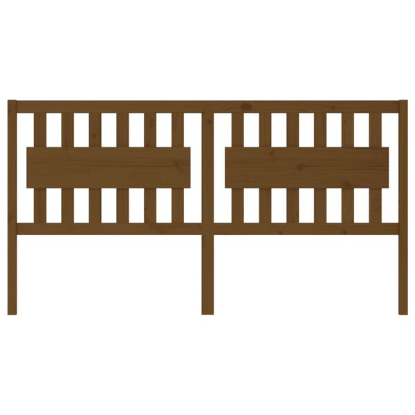 vidaXL Bed Headboard Honey Brown 185.5x4x100 cm Solid Wood Pine