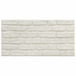 vidaXL 3D Wall Panels with White Brick Design 10 pcs EPS