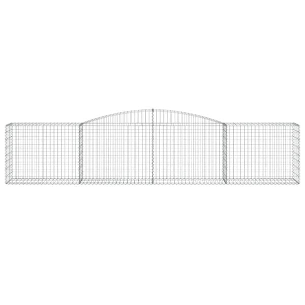 vidaXL Arched Gabion Baskets 9 pcs 400x50x80/100 cm Galvanised Iron